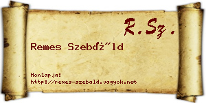 Remes Szebáld névjegykártya